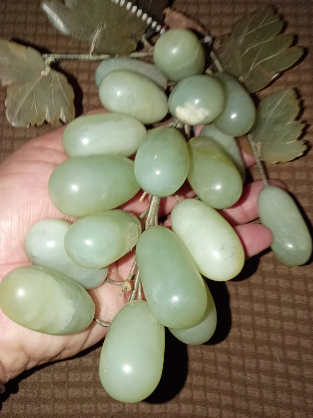 Vintage Chinese Light Green Jade Home Accent
